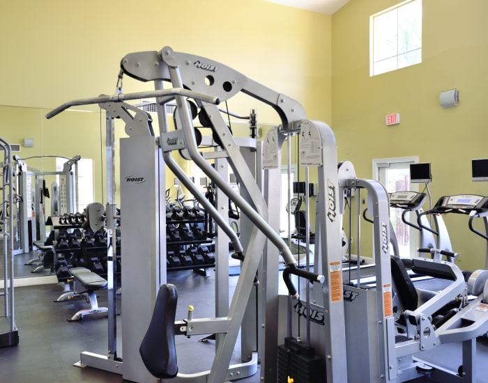 Well-equipped fitness center at Lumiere Chandler in Chandler, Arizona