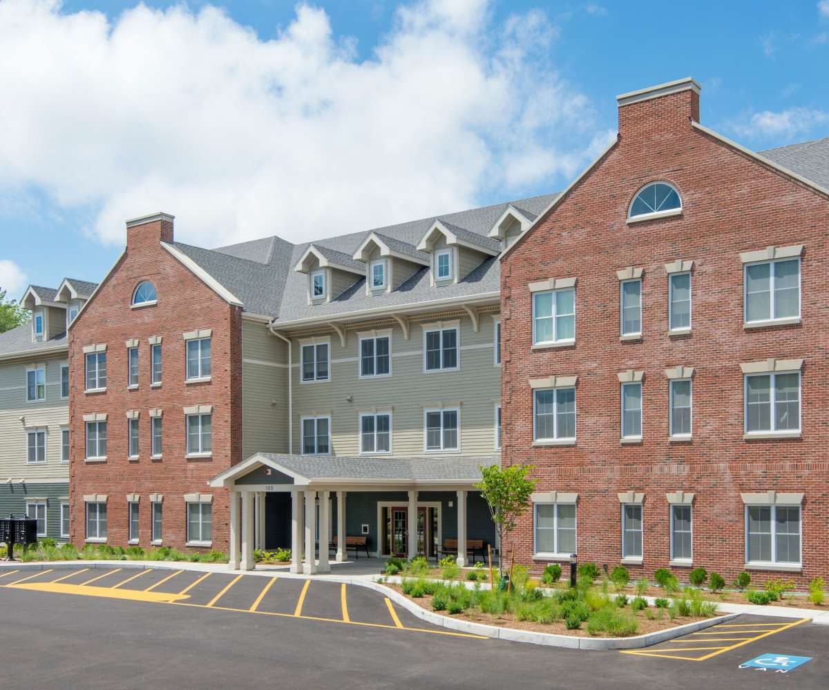 View of the modern apartment at Affordable Housing and Services Collaborative in Braintree, Massachusetts