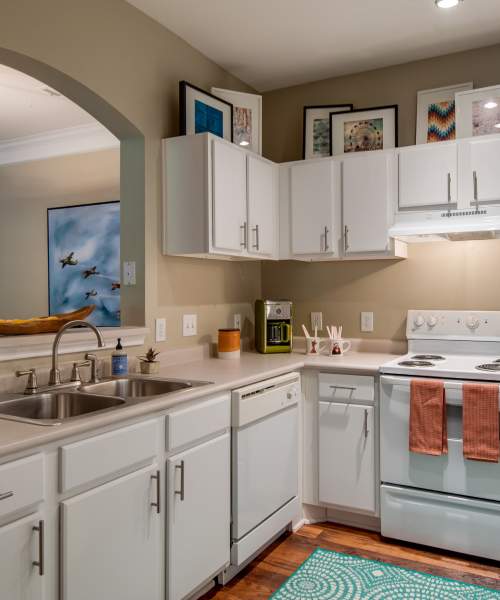 Colorful living room at Legacy at Meridian in Durham, North Carolina