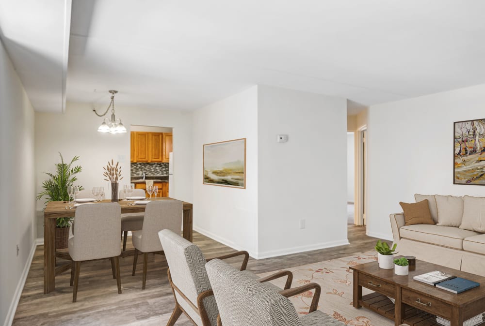 Livingroom and dinning room at Curren Terrace in Norristown, Pennsylvania