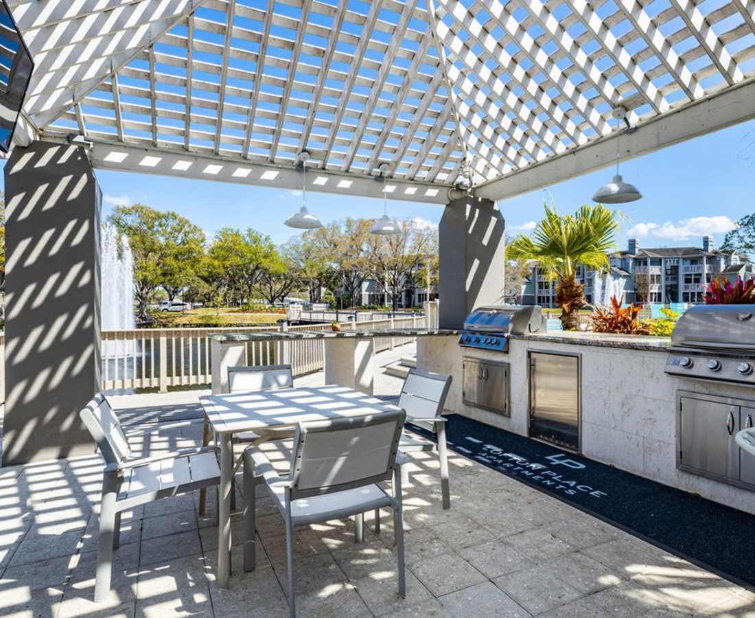 Barbeque area at Lofton Place in Tampa, Florida