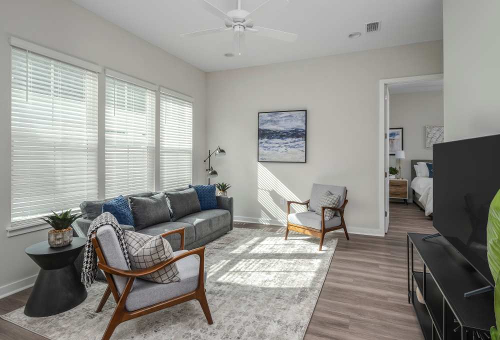Living room at Cottage Street at eTown in Jacksonville, Florida