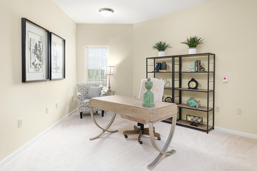 In-apartment home office at Harmony at Chantilly in Herndon, Virginia