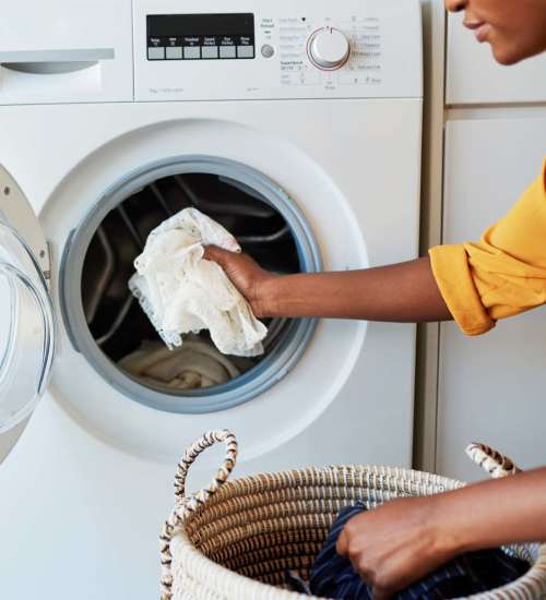 Washer and dryer at Rivers Edge in Lake Elsinore, California
