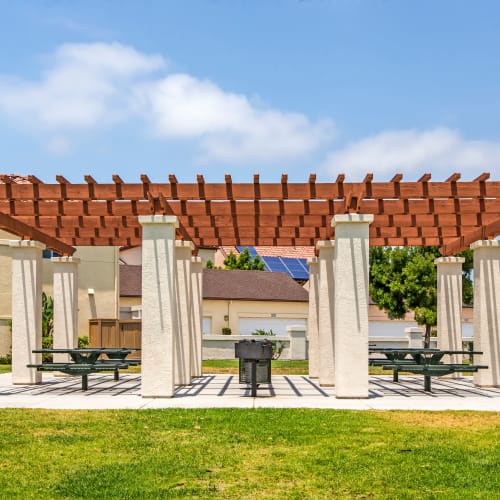 BBQ area at Gateway Village in San Diego, California