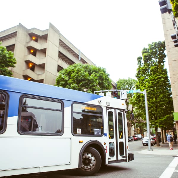 Bus near 600 Ninth in Seattle, Washington