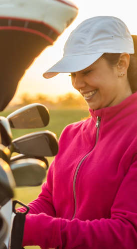 Resident preparing for golf activity at Fairways on Green Valley in Henderson,Nevada