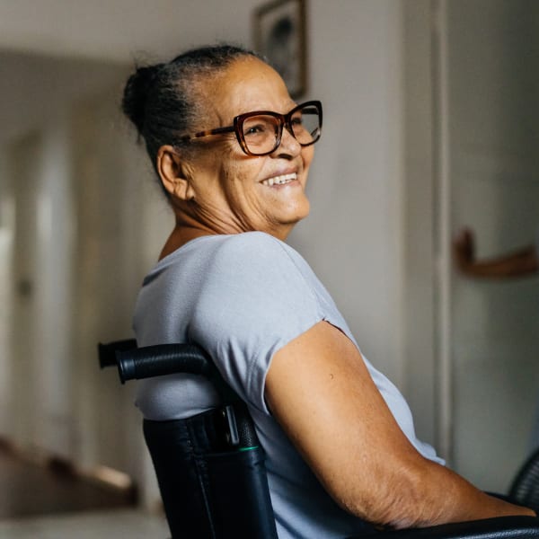  Resident smiling at The Arbours at Linden Pointe in Winnipeg, Manitoba