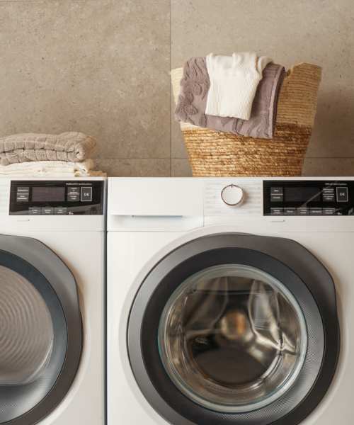 In-home laundry at Ventura Park Plaza Apartments in Portland, Oregon