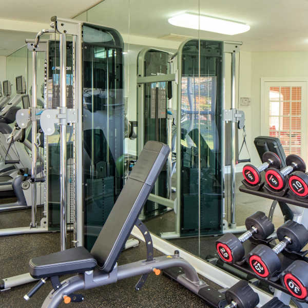 Well equipped fitness center at Magnolia Chase, Virginia Beach, Virginia