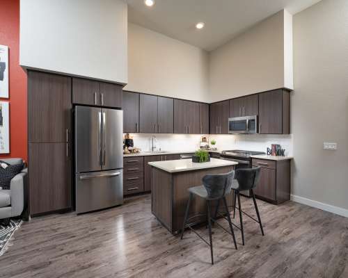 Fully equipped kitchen at Ladera Apartments in Mountain View, California