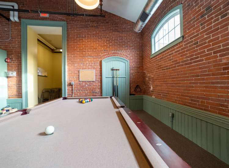 Pool table at Linwood Mill Apartments in Whitinsville,Massachusetts