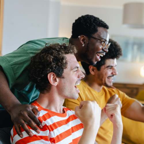 Happy friends at Bayview Student Living in North Miami, Florida