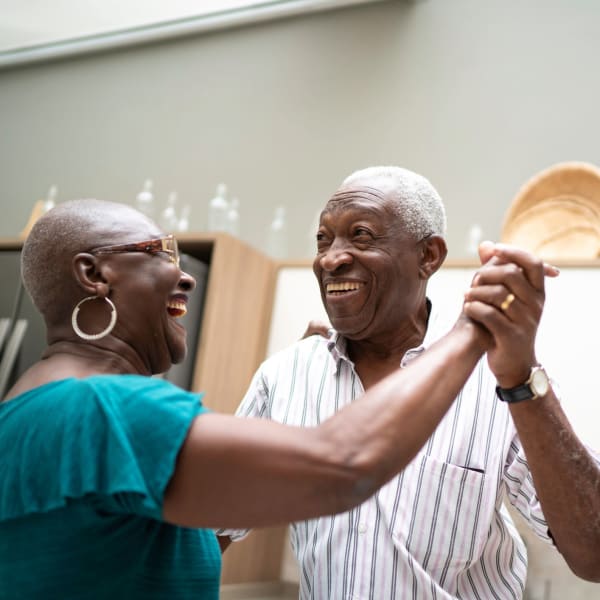 Residents dancing at Pacifica Senior Living Bonita in Chula Vista, California