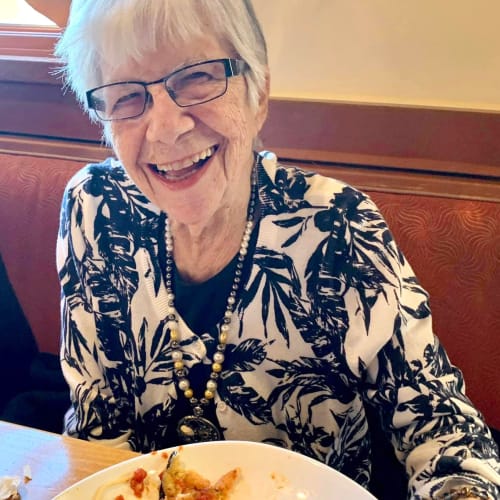 Happy resident at The Oxford Grand Assisted Living & Memory Care in Kansas City, Missouri