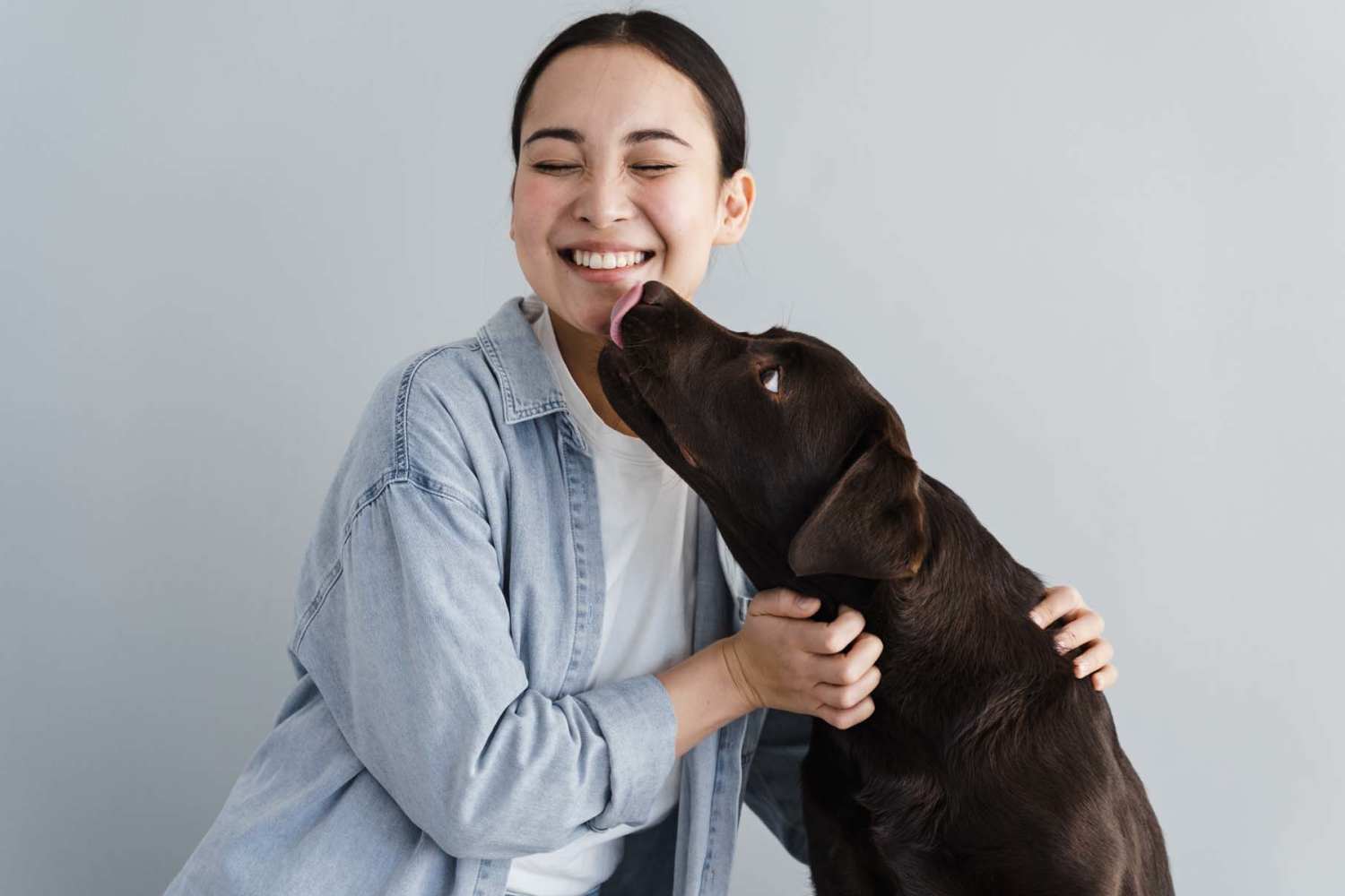 Resident playing with her dog at Kestrel Park in Vancouver, Washington