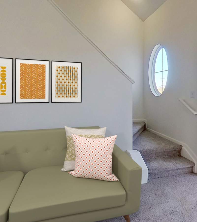Bathroom area at Townsend On The Park Apartments in Grand Ledge, Michigan 