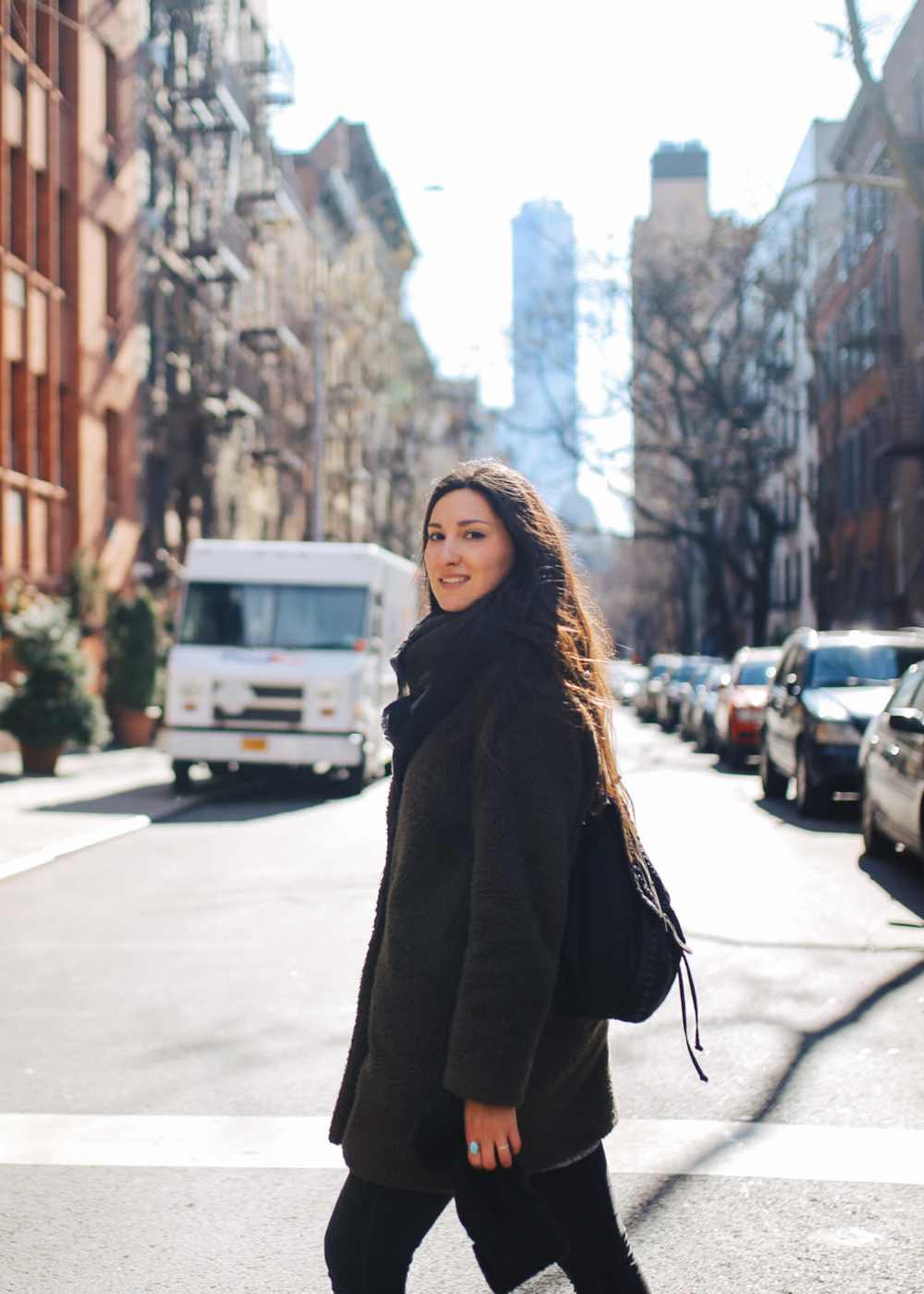 A resident student carrying a bag near Ambrose in Bremerton, Washington 