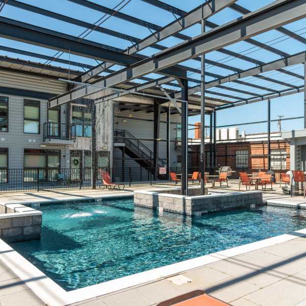 Resort style swimming pool at Scotts Edge, Richmond, Virginia