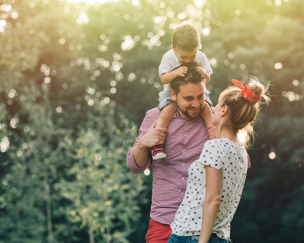 a family out for a walk at Shelton Circle in Virginia Beach, Virginia