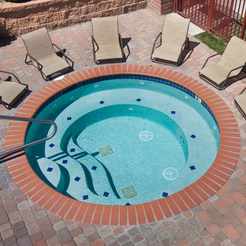 Group of people in the community fitness center at Westmeadow Peaks Apartments in Colorado Springs, Colorado