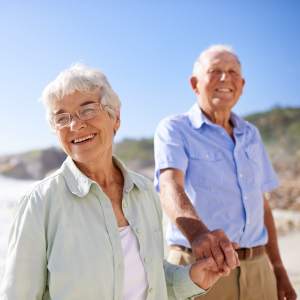 Residents enjoying the beach at Clearwater at South Bay in Torrance, California