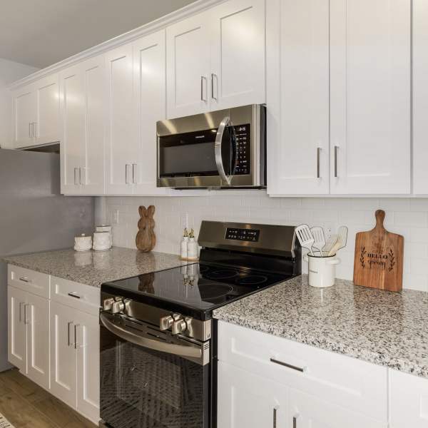 Kitchen finishes in a model home at The Courts at Maverick Yards in Mauldin, South Carolina