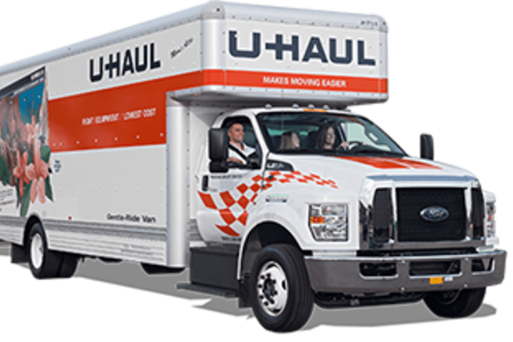 A rental truck at Storage Landing in Buda, Texas