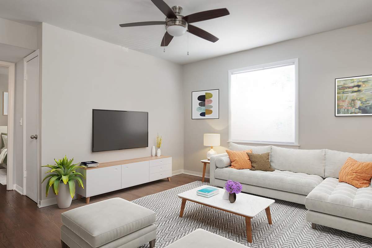 Spacious living room area at Braden Fellman Group in Atlanta, Georgia