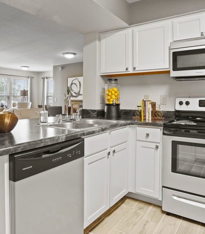 Kitchen bar at Cottages at Abbey Glen Apartments in Lubbock, Texas