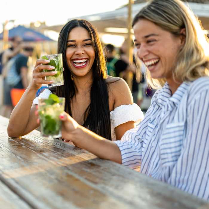 Residents enjoying drinks near Maple Oaks in Middletown, Ohio