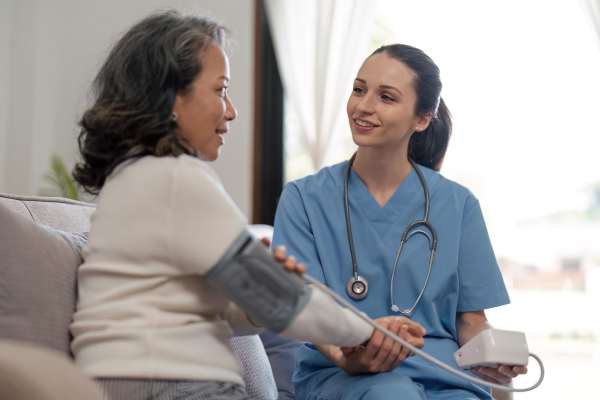 Resident with medical professional