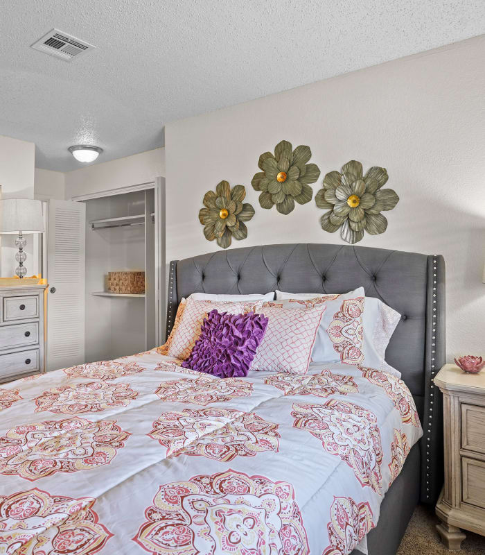 The Spacious carpeted bedroom at Chardonnay in Tulsa, Oklahoma