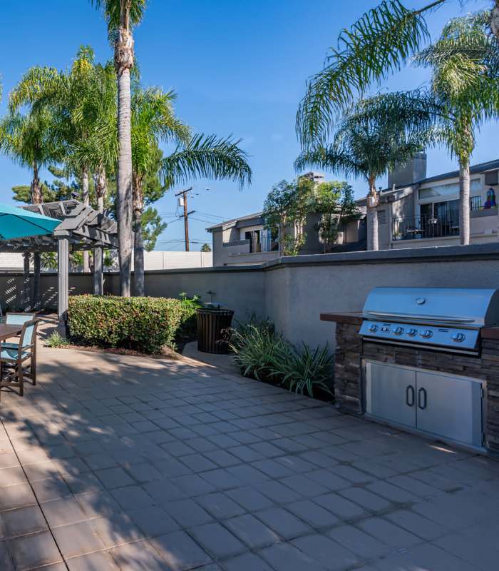 Barbecue Area   at Seapointe Villas in Costa Mesa, California