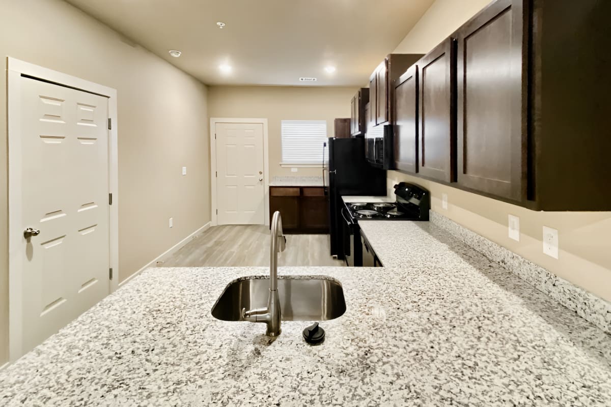 Model kitchen at Atlas at Cabot in Cabot, Arkansas