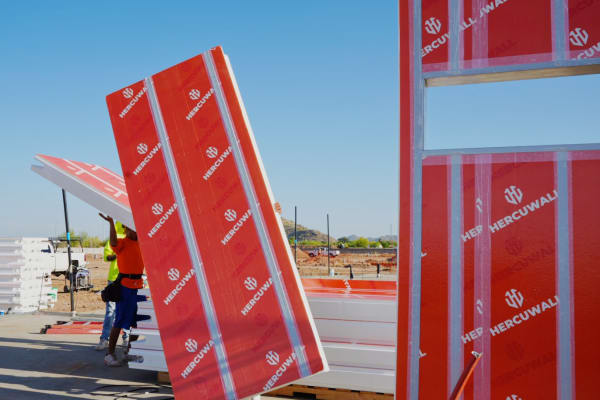 Hercuwall construction taking place at Sobremesa Villas in Surprise, Arizona