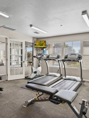 Fitness center at The Patriot Apartments in El Paso, Texas