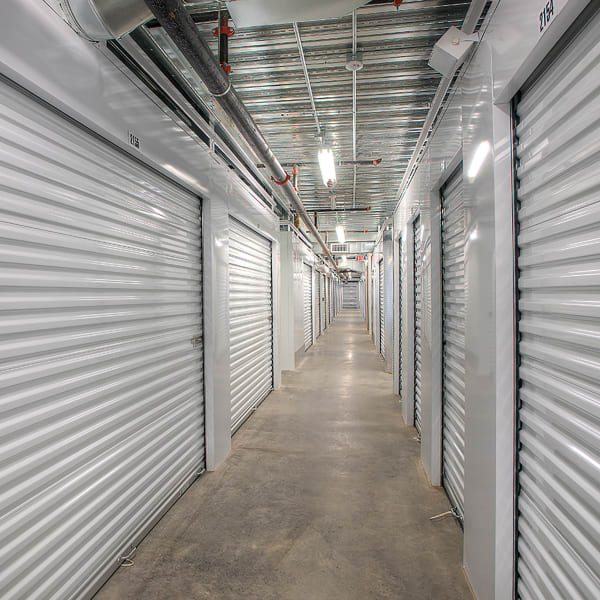 Indoor storage units at StorQuest Express Self Service Storage in Castle Rock, Colorado