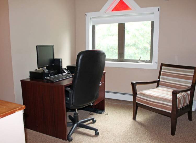 Community computer lab at Angela Westover House in Jamaica Plain, Massachusetts
