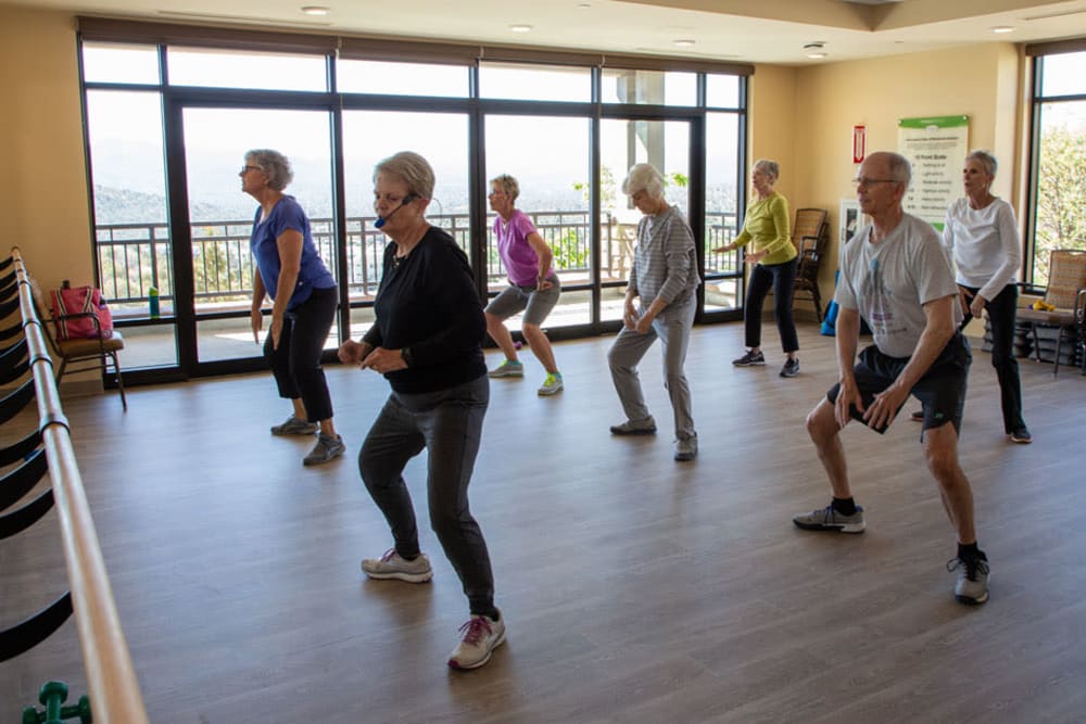 Fitness class at Touchmark at The Ranch in Prescott, Arizona