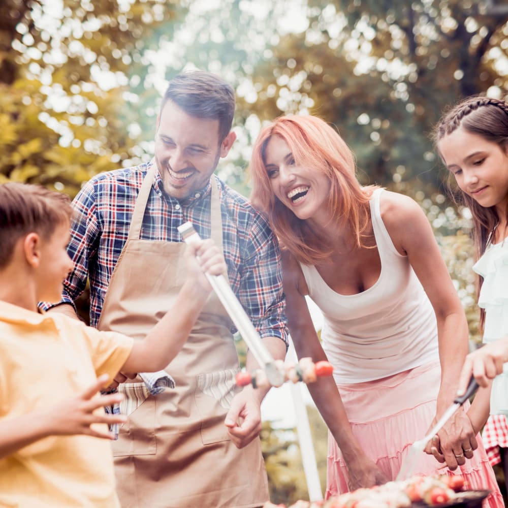 Family barbecue at Audubon Village in Bridge City, Louisiana