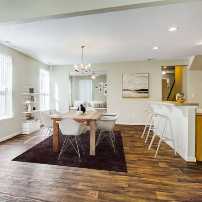 A kitchen and dining room in a home at Port Lyautey in Virginia Beach, Virginia