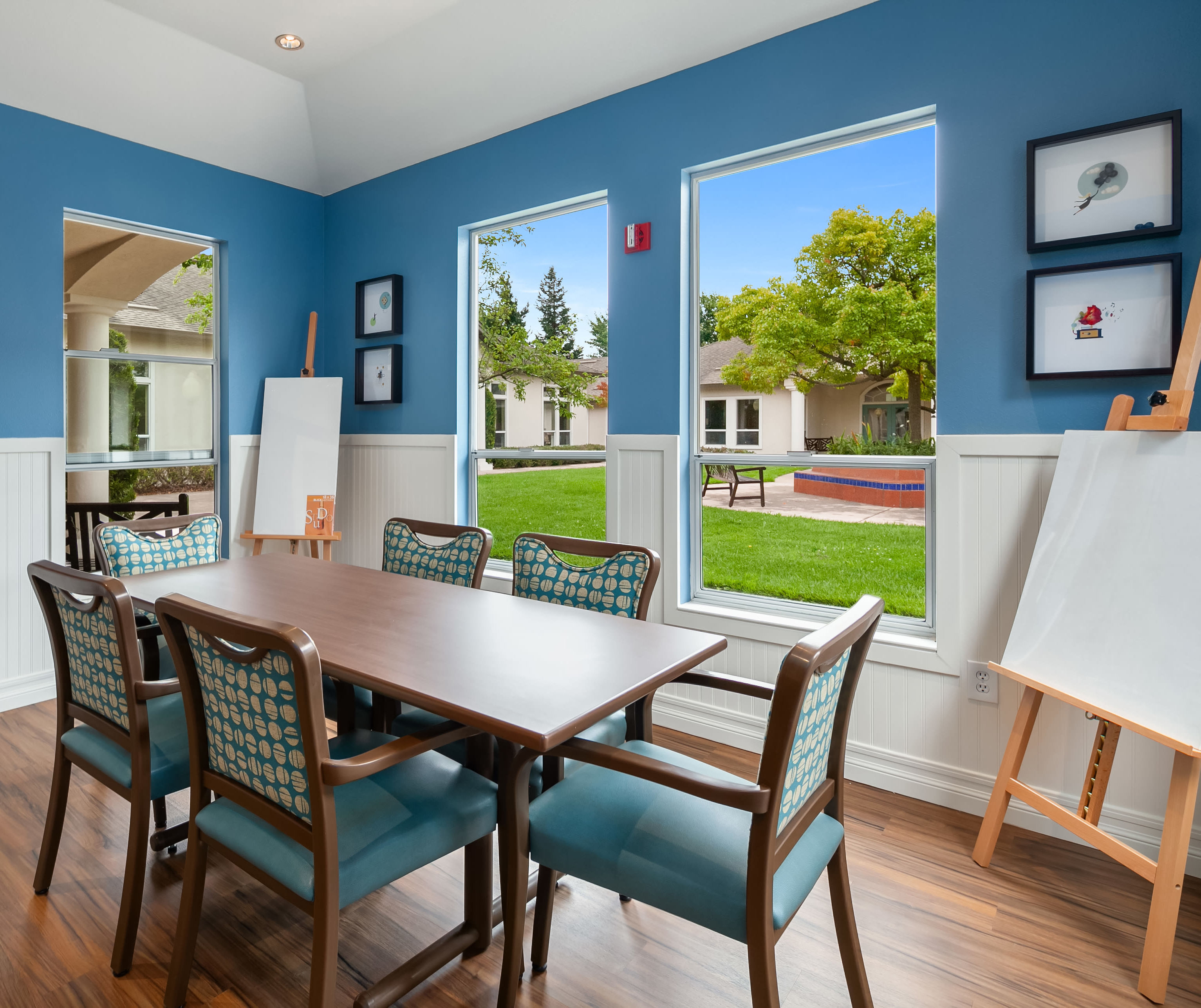 Paint room at MuirWoods Memory Care in Petaluma, California
