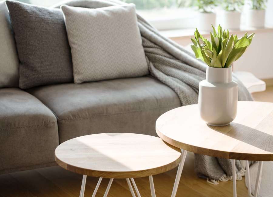 Well-lit living room at The Residences at Thomas Circle in Washington, District of Columbia