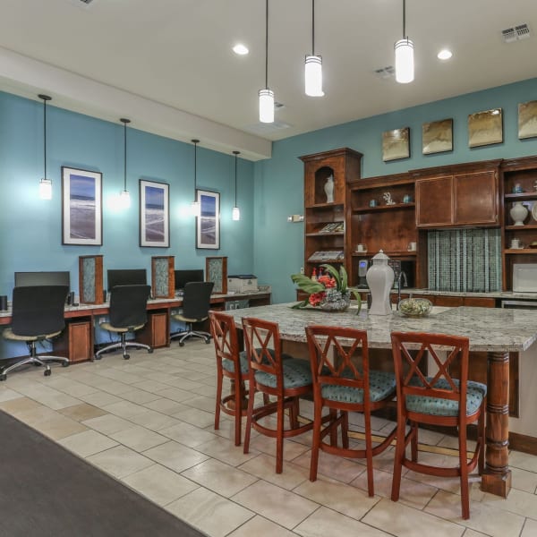 Resident clubhouse at Amalfi at Tuscan Lakes in League City, Texas