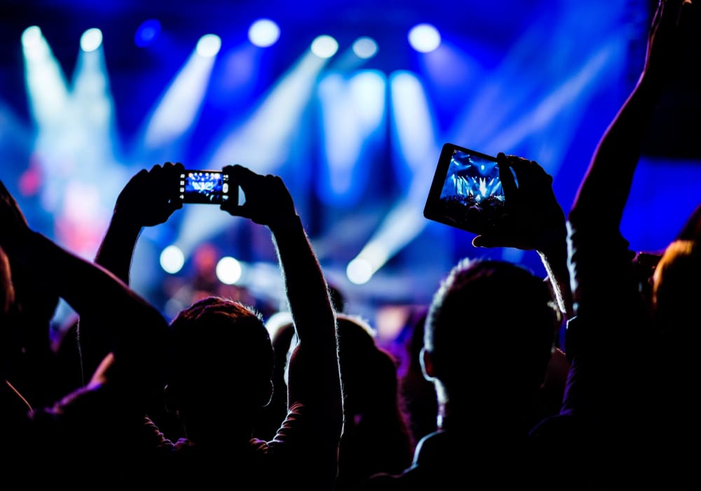 Residents watching concert near Reserve at Northshore in Lynn Haven, Florida