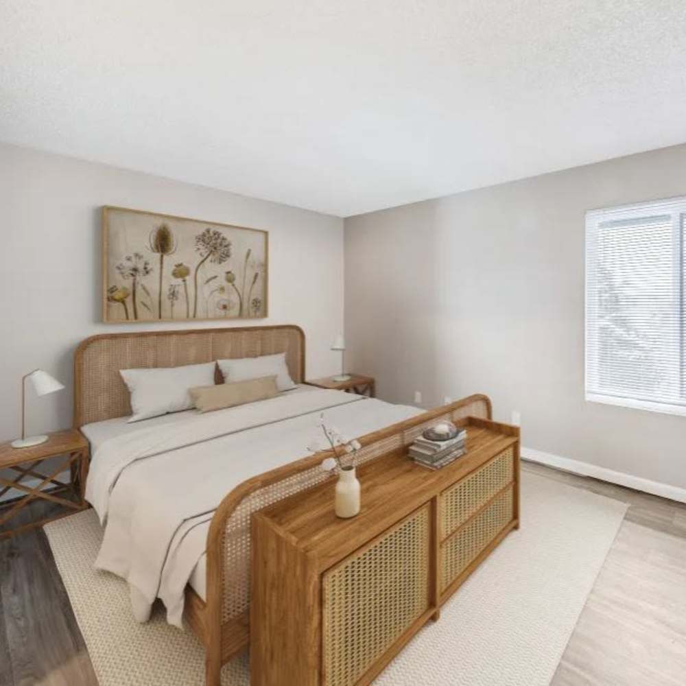 Natural light coming into a bedroom at Kirman Garden in Reno, Nevada