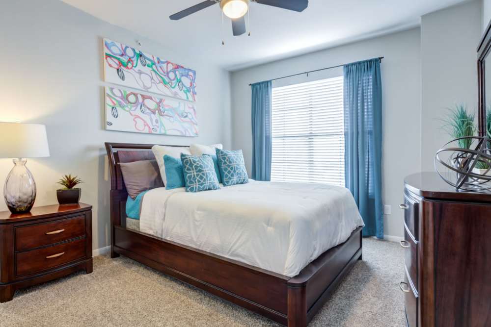 Bedroom at The Quarry Townhomes in San Antonio, Texas