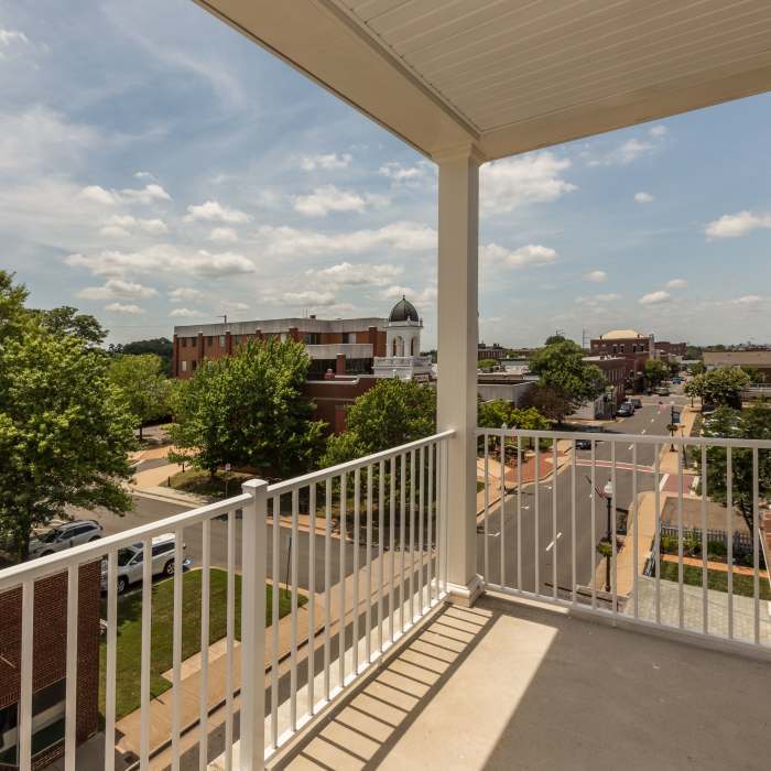 Private patios or balconies at Messenger Place, Manassas, Virginia