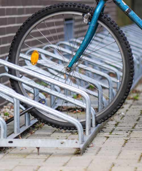 Bike racks at Terrapin Park in Parkersburg, West Virginia